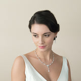 Belgravia pearl and cubic zirconia drop earrings - Liberty in Love