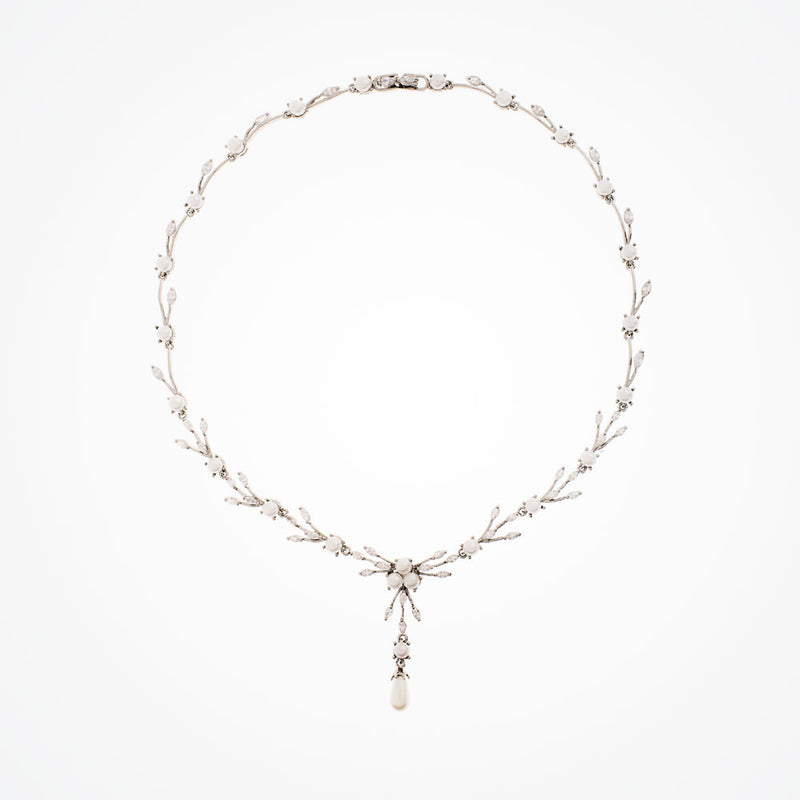 Belgravia pearl and cubic zirconia necklace - Liberty in Love
