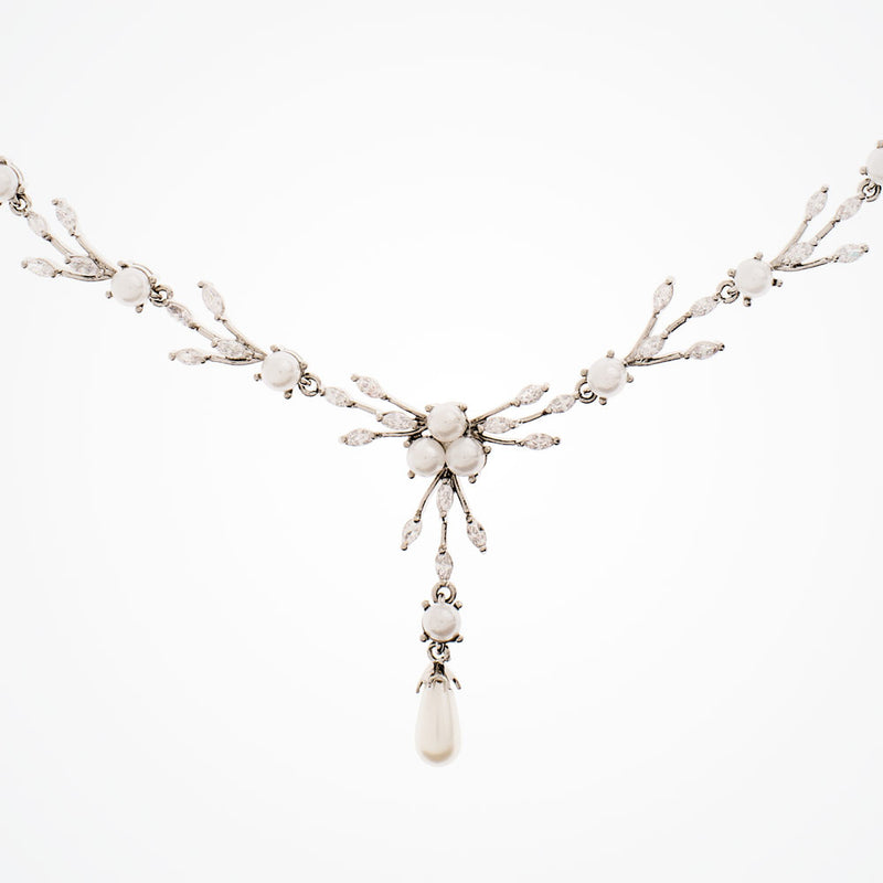 Belgravia pearl and cubic zirconia necklace - Liberty in Love