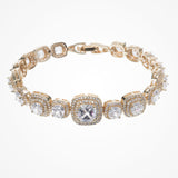 Belize gold square crystal bracelet - Liberty in Love