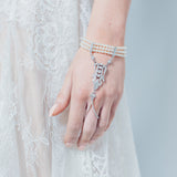 Bell crystal pearl hand bracelet - Liberty in Love