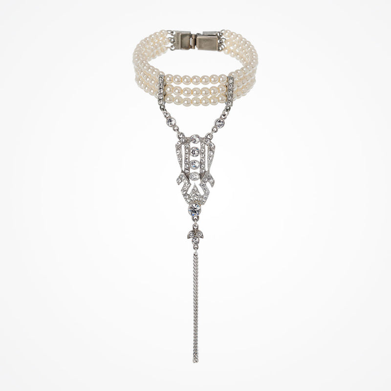 Bell crystal pearl hand bracelet - Liberty in Love