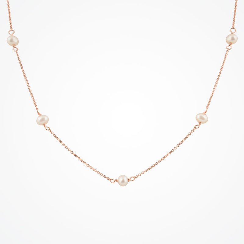 Belle rose gold pearl necklace - Liberty in Love