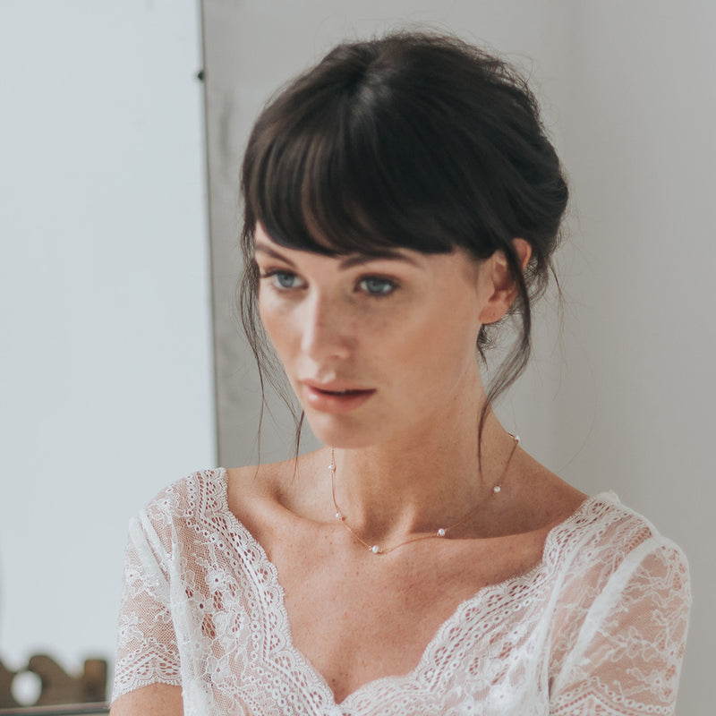 Belle rose gold pearl necklace - Liberty in Love
