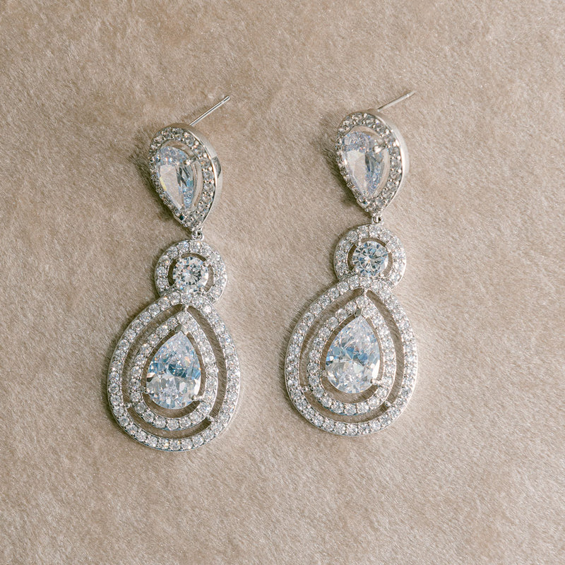 Bellerose crystal triple drop earrings - Liberty in Love