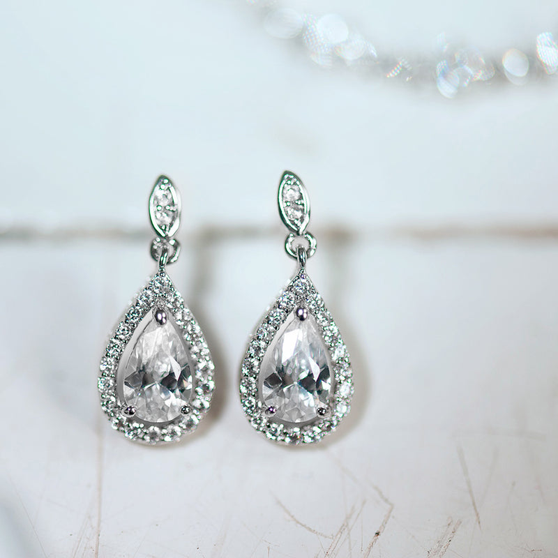 Belmont crystal teardrop earrings - Liberty in Love