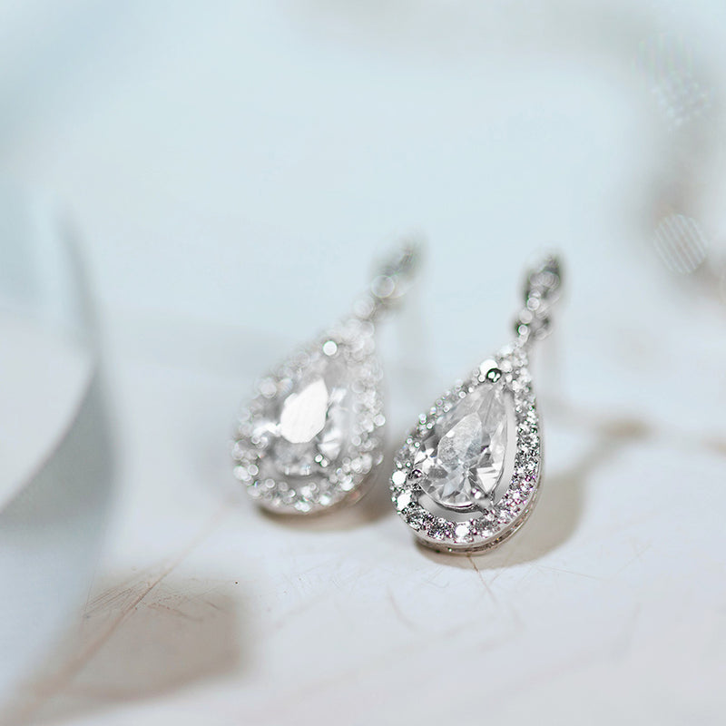 Belmont crystal teardrop earrings - Liberty in Love