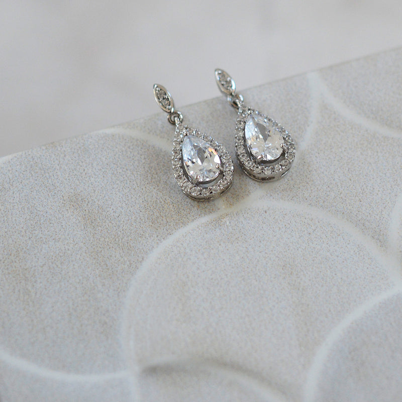Belmont crystal teardrop earrings - Liberty in Love