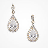 Belmont gold crystal teardrop earrings - Liberty in Love