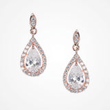 Belmont rose gold crystal teardrop earrings - Liberty in Love