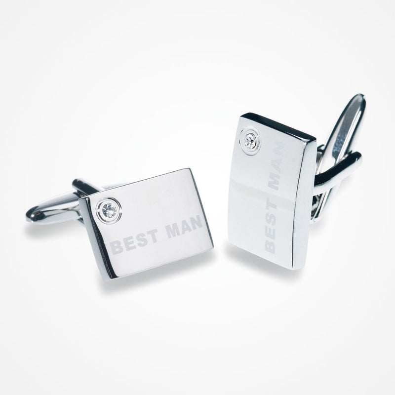 Best man crystal detail cufflinks - Liberty in Love