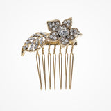 Bettina flower and leaf gold hair comb - Liberty in Love