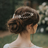 Biana pearl blossom hair vine (gold) - Liberty in Love