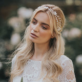 Biana pearl blossom hair vine (gold) - Liberty in Love