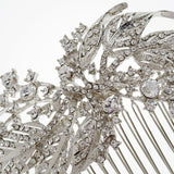 Bianca crystal embellished leaves hair comb - Liberty in Love