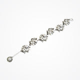 Silver pearl and Swarovski crystal embellished bracelet (BL4090) - Liberty in Love