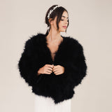 Black feather bridal jacket - Liberty in Love
