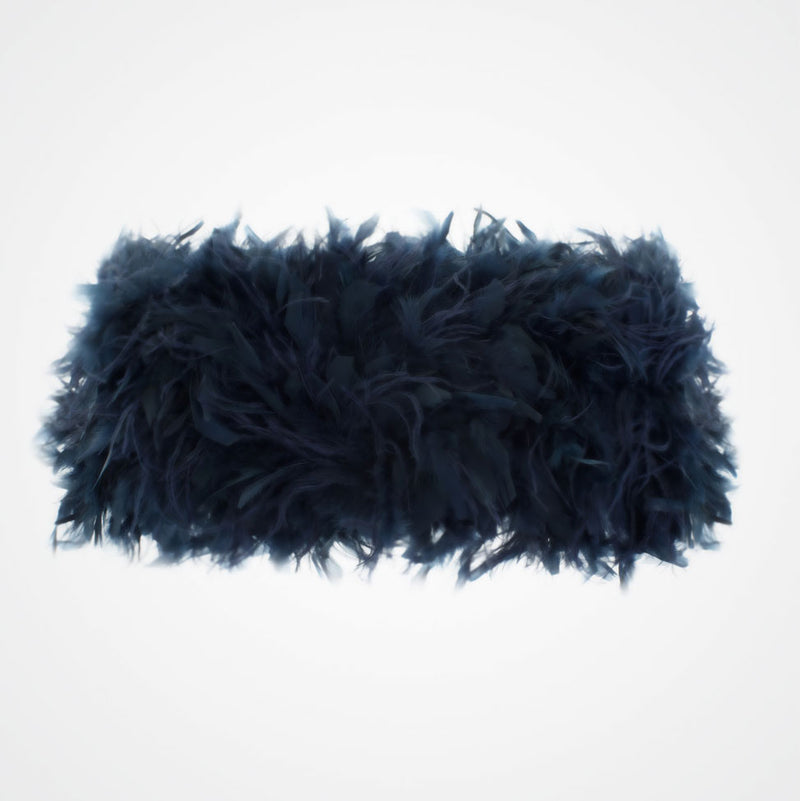 Black ostrich feather bridal stole - Liberty in Love