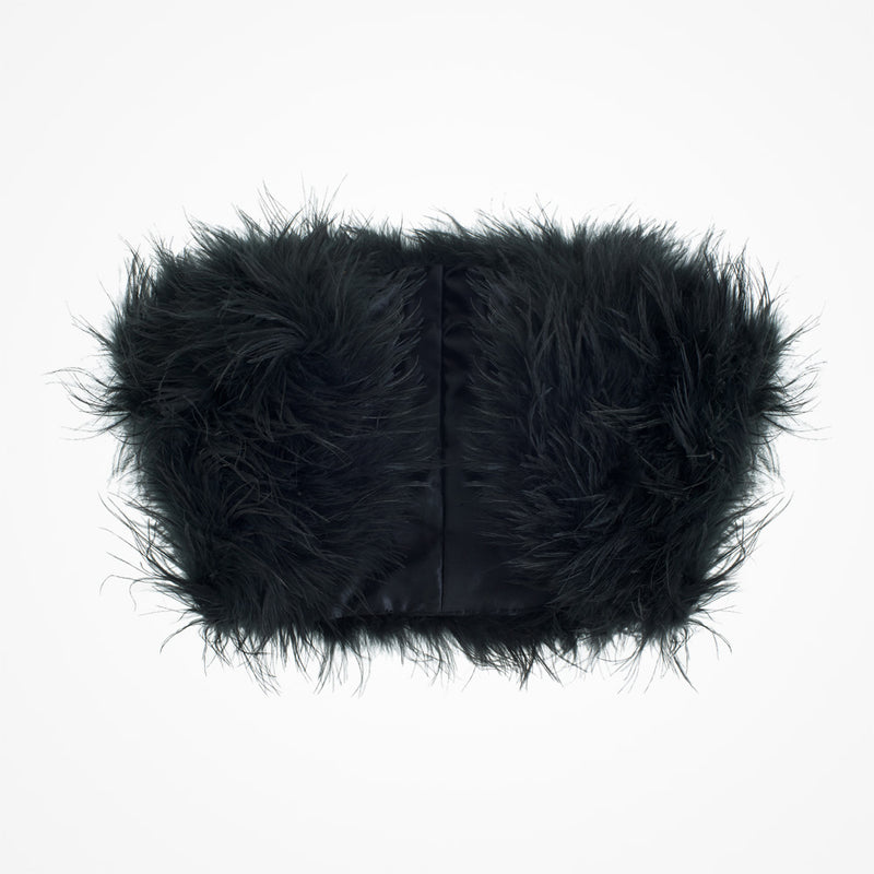 Black ostrich feather bridal bolero - Liberty in Love