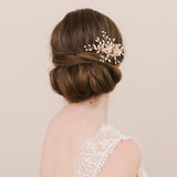Blair blossom leaves and sprigs gold hair comb - Liberty in Love