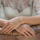 Blossom gold crystal embellished bracelet - Liberty in Love