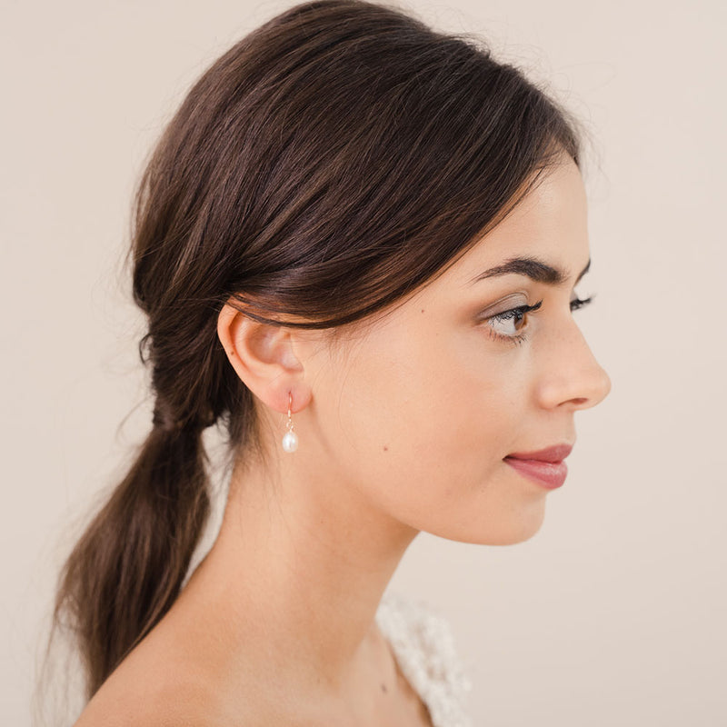 Blossom I pearl droplet earrings (rose gold) - Liberty in Love