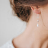 Blossom II pearl and crystal drop earrings - Liberty in Love
