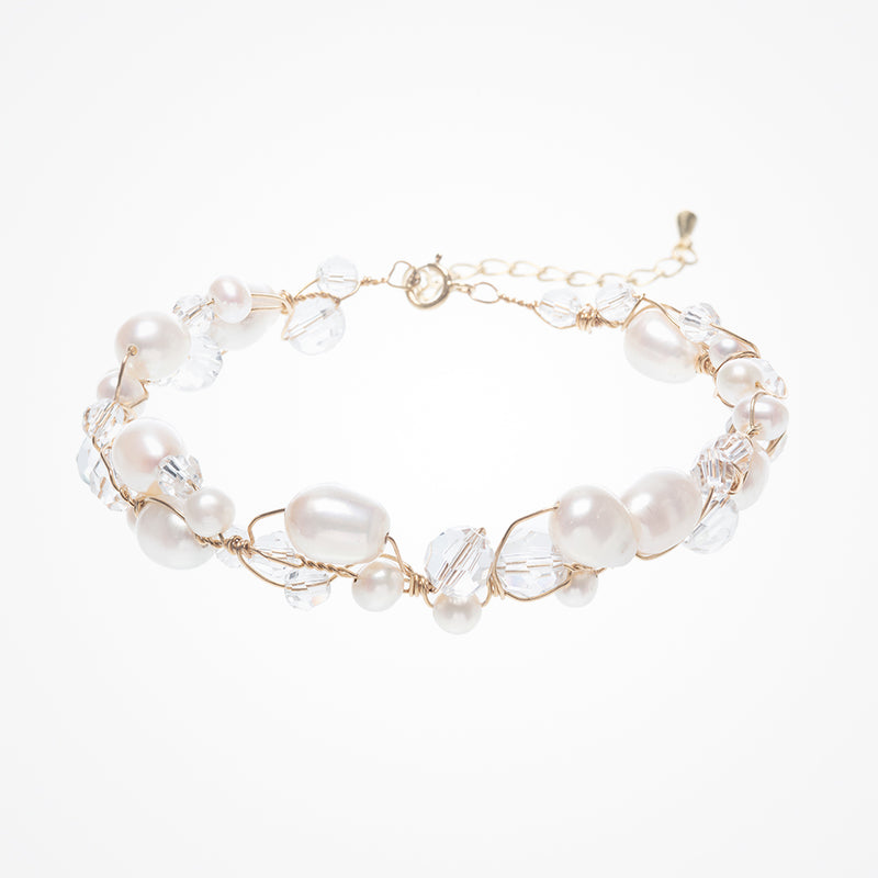 Blossom pearl bracelet (gold) - Liberty in Love