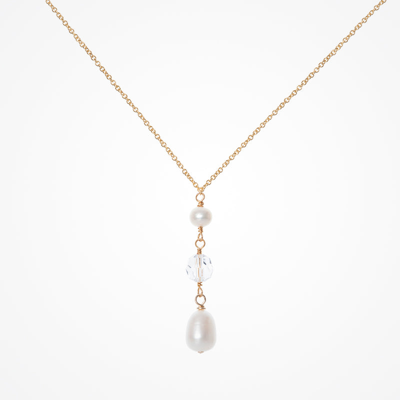 Blossom pearl pendant necklace (gold) - Liberty in Love