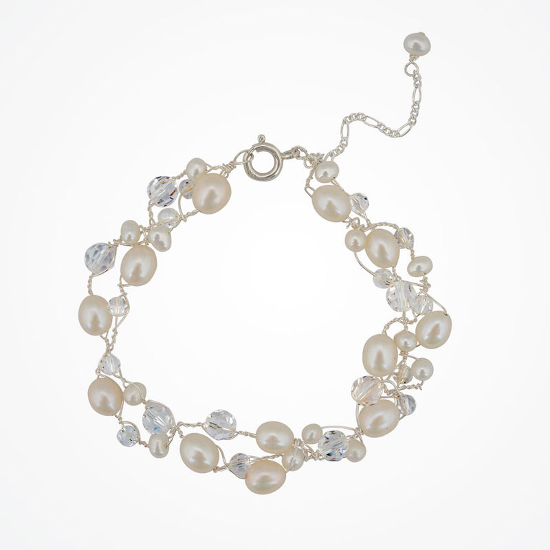 Blossom pearl bracelet (silver) - Liberty in Love