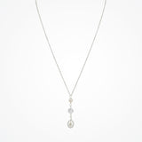 Blossom I pearl drop earrings and necklace set (silver) - Liberty in Love