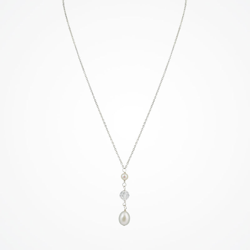 Blossom pearl pendant necklace (silver) - Liberty in Love