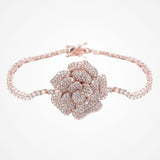 Blossom rose gold crystal embellished bracelet - Liberty in Love