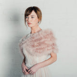 Blush pink feather bridal stole - Liberty in Love