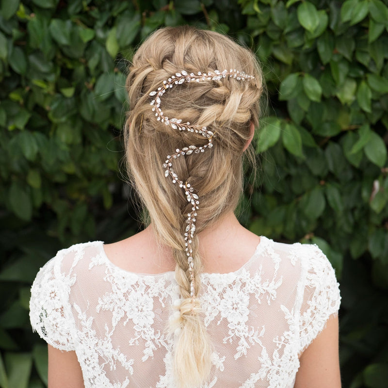Blush promise rose gold band of crystals headpiece - Liberty in Love