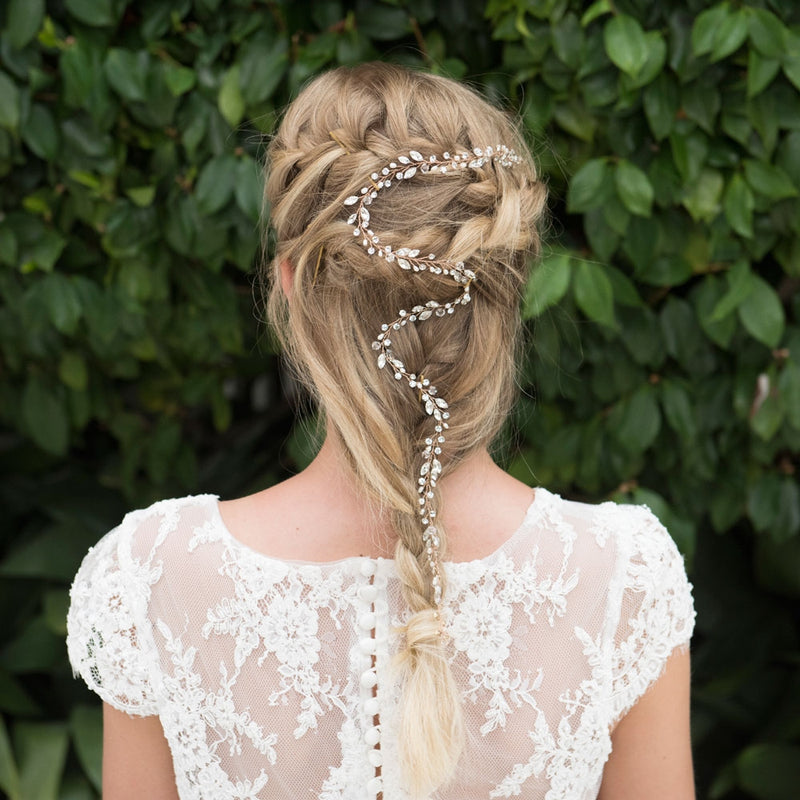 Blush promise rose gold band of crystals headpiece - Liberty in Love