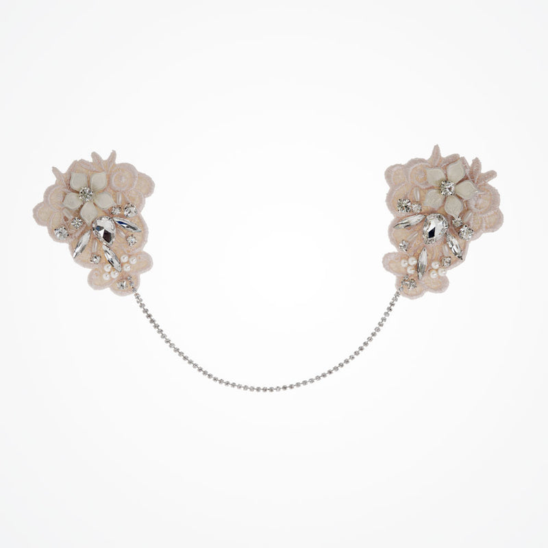 Amabel blush lace swagged browband - Liberty in Love