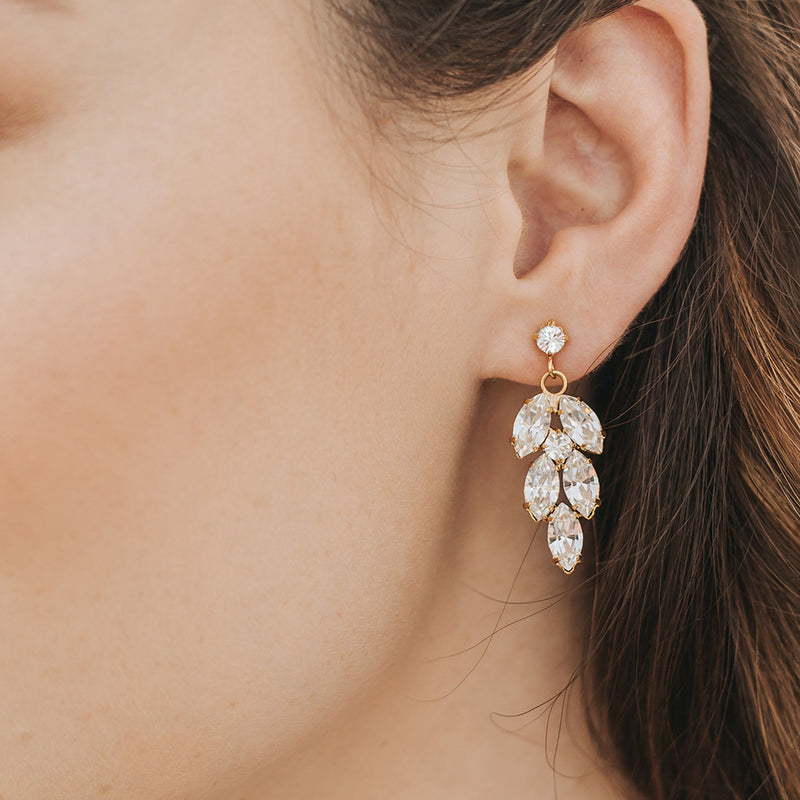 Bocheron gold crystal drop earrings - Liberty in Love
