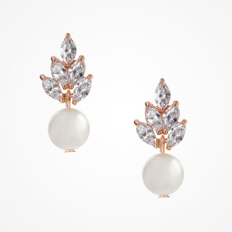 Bocheron pearl drop earrings (rose gold) - Liberty in Love