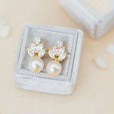 Bocheron pearl drop earrings (rose gold) - Liberty in Love