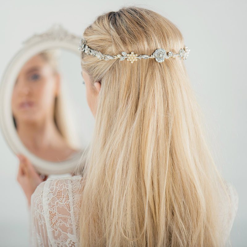 Boho pearl blossom circlet - Liberty in Love