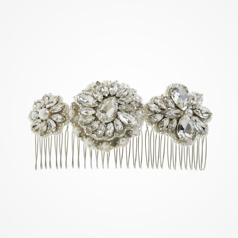 Boudica crystal blossom hair comb - Liberty in Love