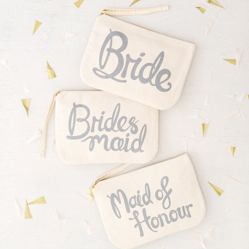Bridesmaid pouch (grey) - Liberty in Love