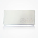 'Bride' glittered letters ivory satin clutch - Liberty in Love