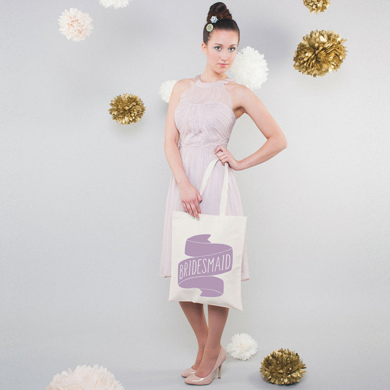 Bridesmaid tote bag (lavender) - Liberty in Love