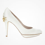 Bridgette rose gold embellished heel platform courts - Liberty in Love