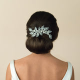 Brooke crystal leaves and pearl blossoms hair comb - Liberty in Love