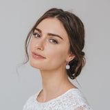 Bryony square cut CZ drop earrings (silver) - Liberty in Love