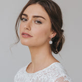 Bryony square cut CZ drop earrings (rose gold) - Liberty in Love