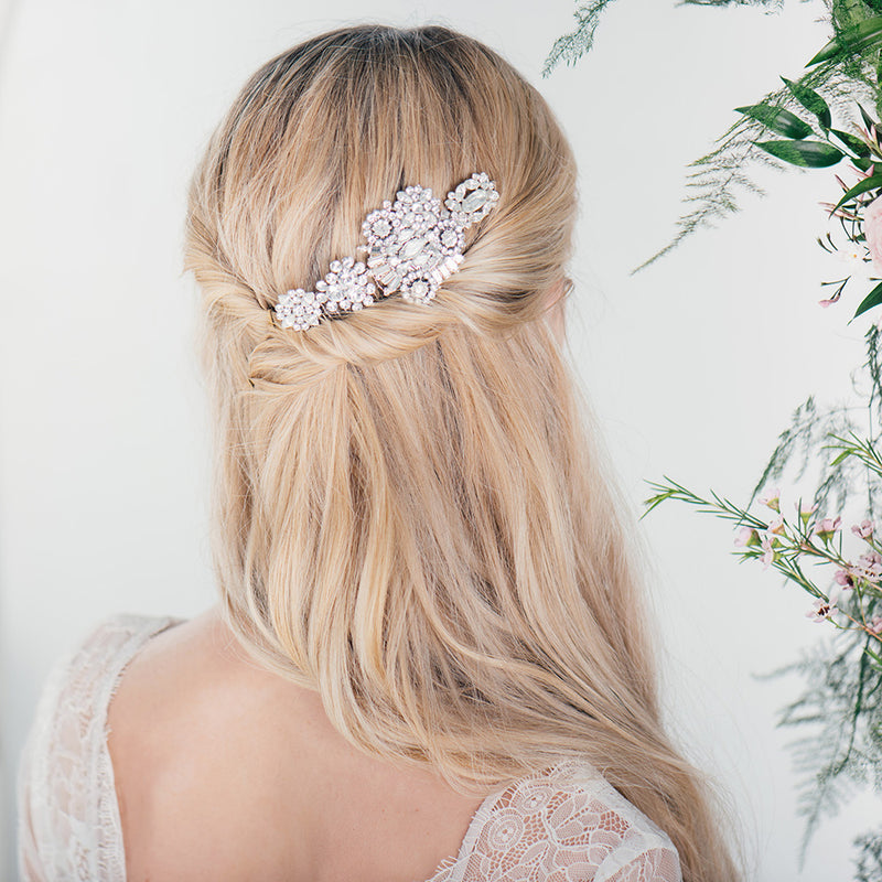 Caglari vintage-inspired crystal bridal hair comb - Liberty in Love